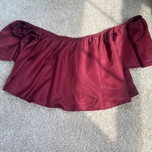 Off the shoulder crop top